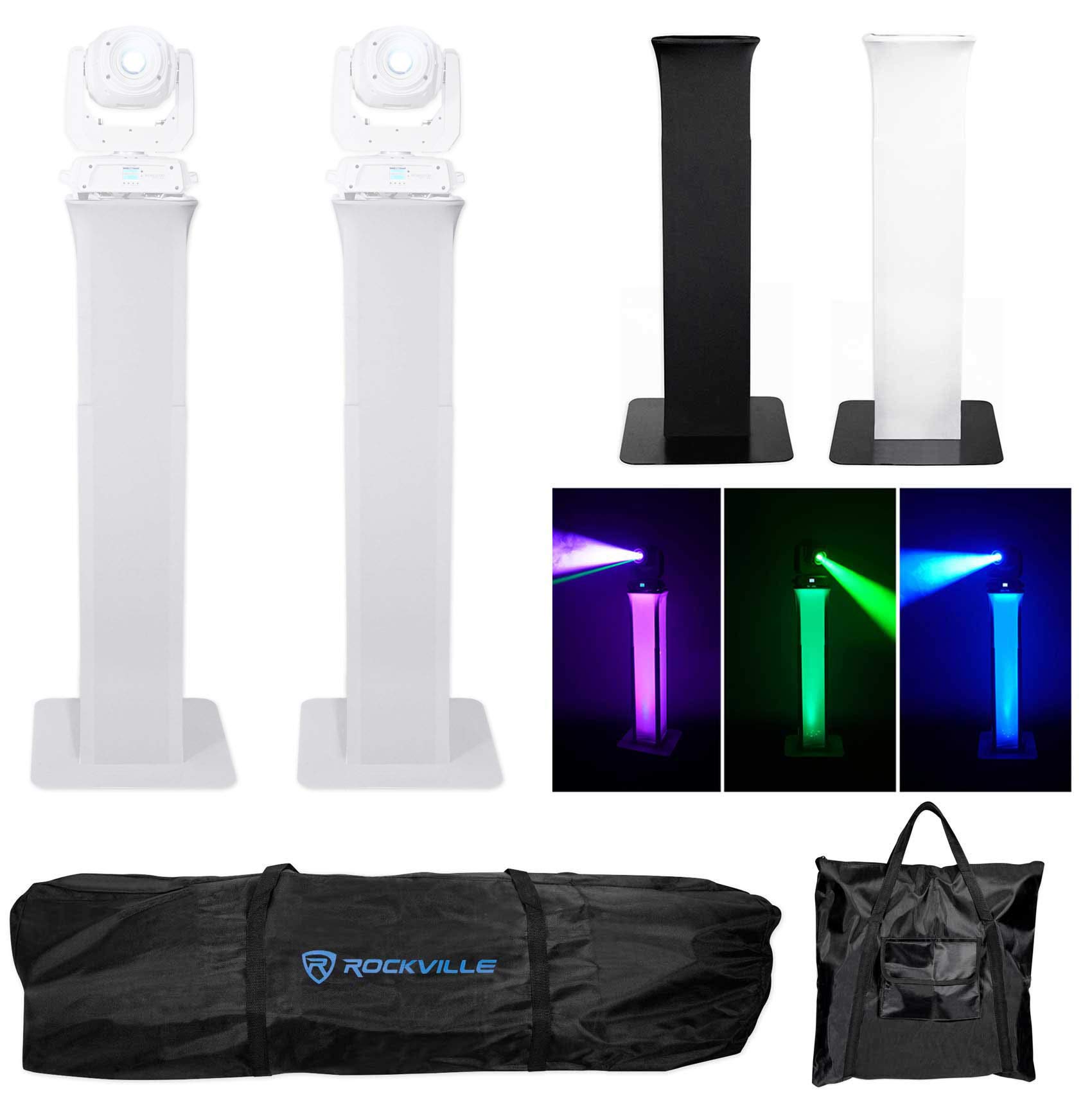Amazon.com: Rockville RTP82W 8 ft Adjustable White Totem Moving